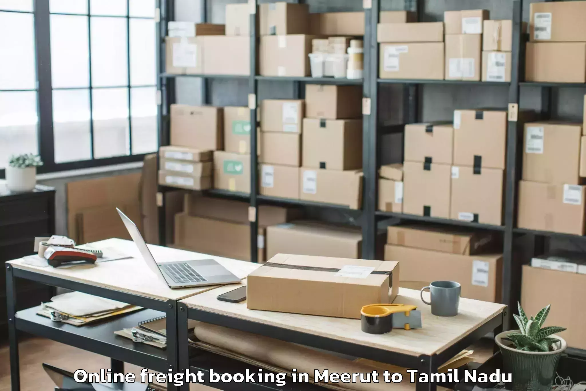 Reliable Meerut to Kadambur Online Freight Booking